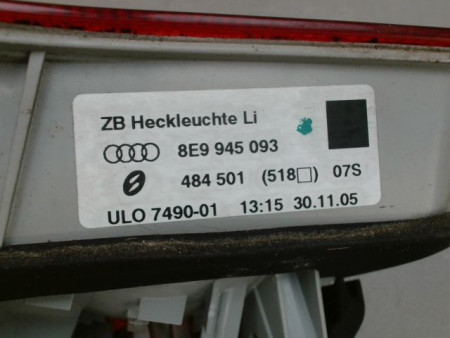 FEU ARRIERE INTERIEUR GAUCHE AUDI A4