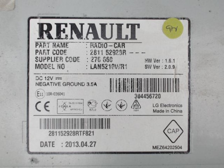 AUTORADIO RENAULT CLIO IV ESTATE