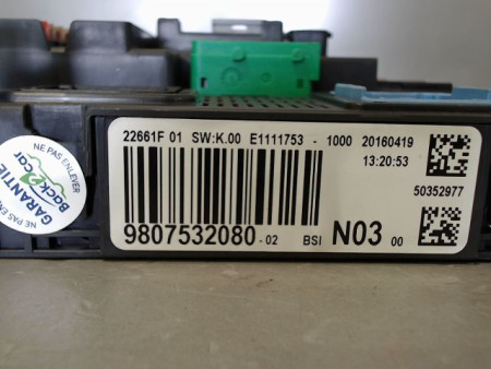 BOITIER GESTION HABITACLE PEUGEOT 208