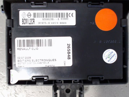 BOITIER GESTION HABITACLE RENAULT CLIO