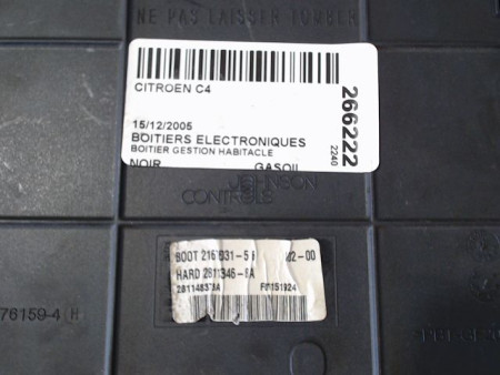 BOITIER GESTION HABITACLE CITROEN C4