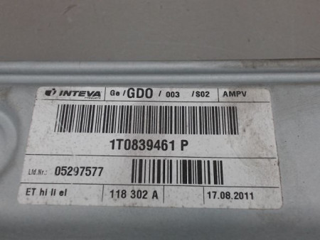 MECANISME LEVE-GLACE ARRIERE GAUCHE VOLKSWAGEN TOURAN