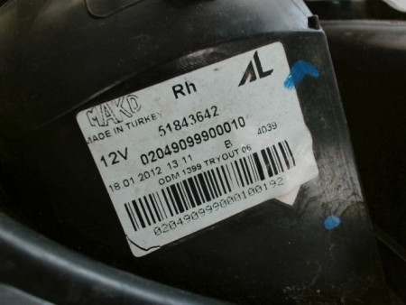 FEU ARRIERE DROIT FIAT PANDA