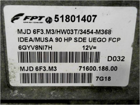 CALCULATEUR MOTEUR FIAT IDEA 2005-