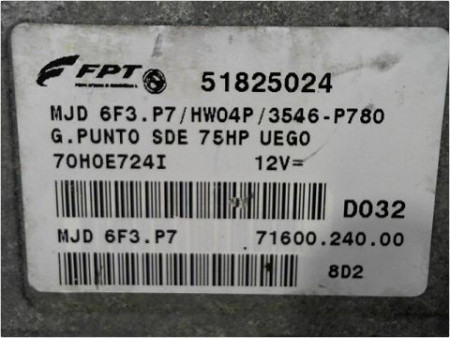 CALCULATEUR MOTEUR FIAT GRANDE PUNTO III 05-13