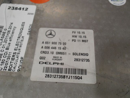CALCULATEUR MOTEUR MERCEDES CLASSE C 2011-2014