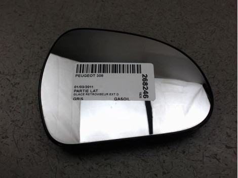 GLACE RETROVISEUR EXT D PEUGEOT 308