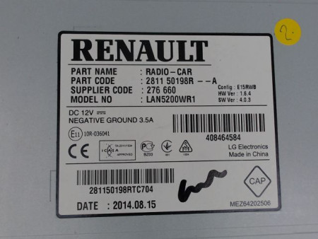 AUTORADIO RENAULT CAPTUR