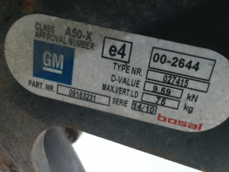 ATTELAGE OPEL ZAFIRA