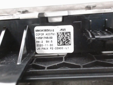 COMMANDE DE CHAUFFAGE PEUGEOT 208