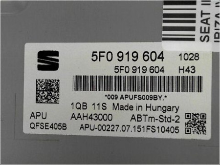 AUTORADIO SEAT IBIZA IV PH2 12-16