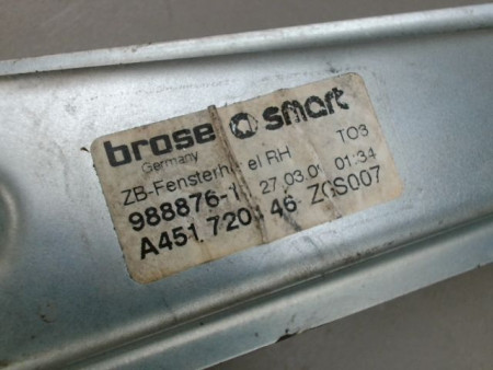 MECANISME LEVE-GLACE AVANT DROIT SMART FORTWO
