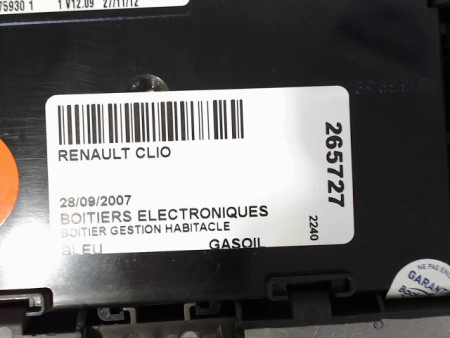 BOITIER GESTION HABITACLE RENAULT CLIO