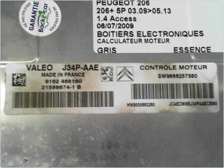 CALCULATEUR MOTEUR PEUGEOT 206+ 09-13