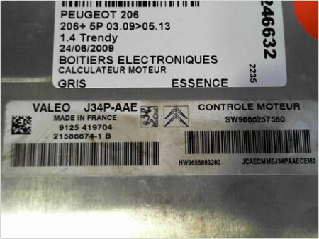 CALCULATEUR MOTEUR PEUGEOT 206+ 09-13