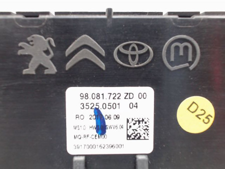 COMMANDE DE CHAUFFAGE CITROEN JUMPY