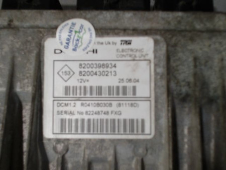 CALCULATEUR MOTEUR RENAULT MODUS