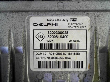 CALCULATEUR MOTEUR RENAULT CLIO III PH.1 07-09
