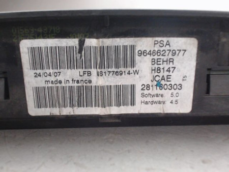 COMMANDE DE CHAUFFAGE PEUGEOT 307