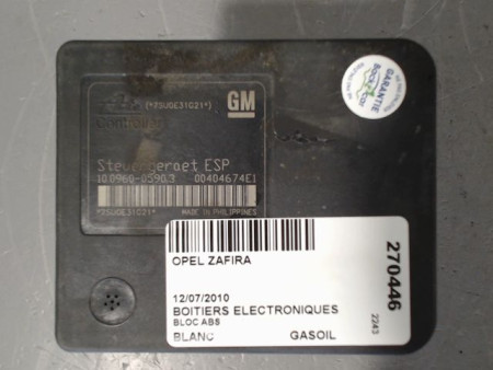 UNITE HYDRAULIQUE ABS OPEL ZAFIRA