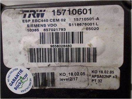 UNITE HYDRAULIQUE ABS PEUGEOT 407