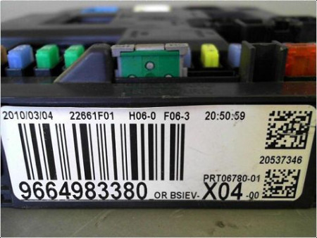 BOITIER GESTION HABITACLE CITROEN C3 II 09-13