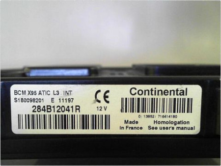 BOITIER GESTION HABITACLE RENAULT MEGANE III 08-12