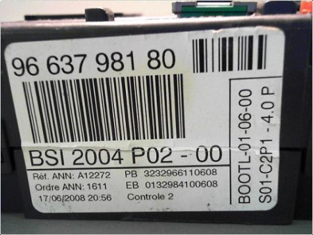 BOITIER GESTION HABITACLE PEUGEOT 308 2007-2011