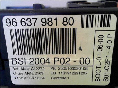 BOITIER GESTION HABITACLE PEUGEOT 308 2007-2011