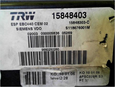 UNITE HYDRAULIQUE ABS PEUGEOT 407 COUPE 05-11