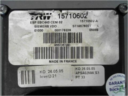 UNITE HYDRAULIQUE ABS PEUGEOT 407 SW