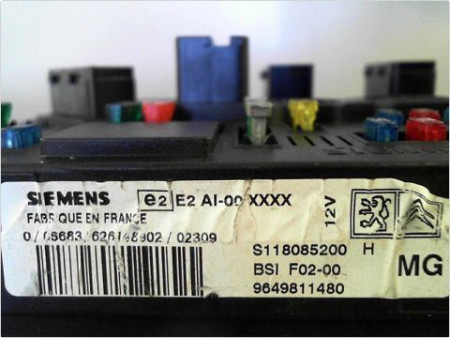 BOITIER GESTION HABITACLE CITROEN C3 2002-2005