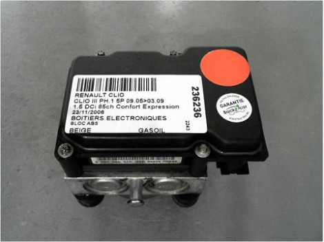 UNITE HYDRAULIQUE ABS RENAULT CLIO III PH.1 05-09