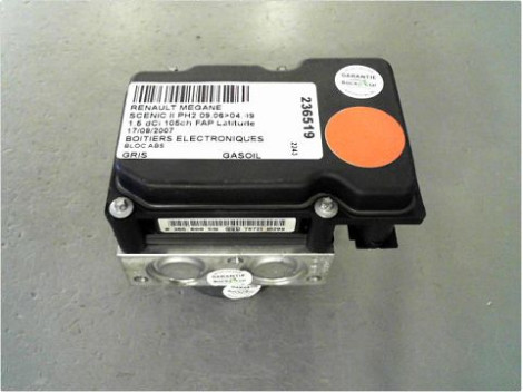 UNITE HYDRAULIQUE ABS RENAULT SCENIC II PH2 06-09
