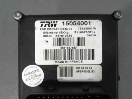 UNITE HYDRAULIQUE ABS PEUGEOT 407 2004-2008