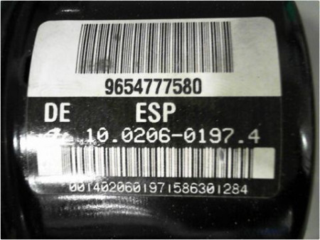 UNITE HYDRAULIQUE ABS PEUGEOT 1007 05-10