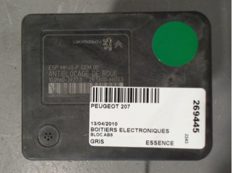UNITE HYDRAULIQUE ABS PEUGEOT 207