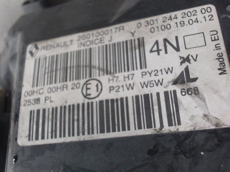 PHARE DROIT RENAULT MEGANE