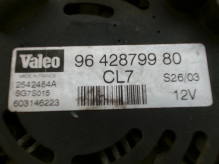 ALTERNATEUR PEUGEOT 206