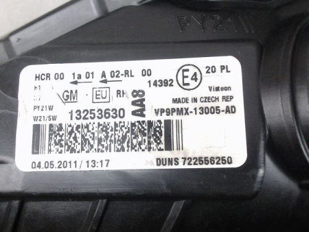PHARE DROIT OPEL MERIVA