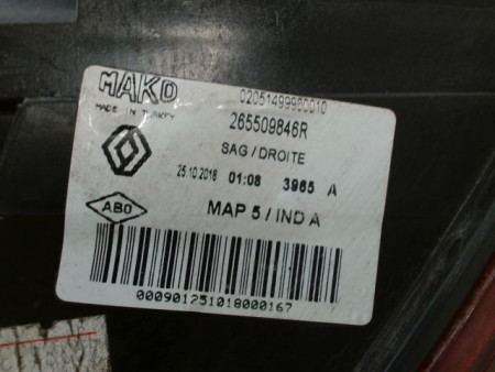FEU ARRIERE DROIT RENAULT CLIO