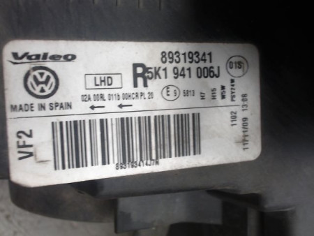 PHARE DROIT VOLKSWAGEN GOLF