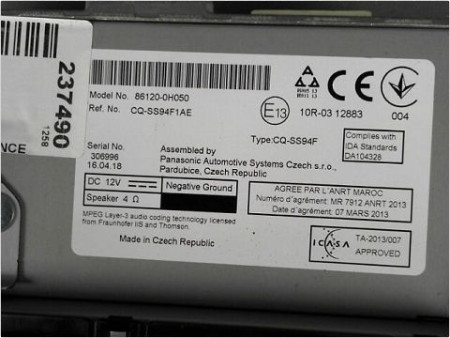 AUTORADIO CITROEN C1 II 2014-