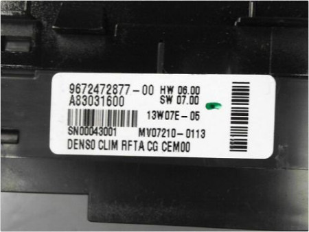 COMMANDE DE CHAUFFAGE CITROEN C4 PICASSO 07-13