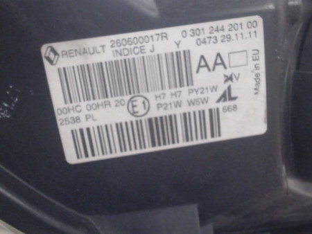PHARE GAUCHE RENAULT MEGANE