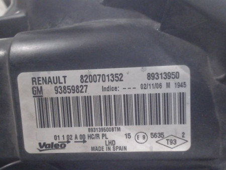 PHARE GAUCHE RENAULT TRAFIC