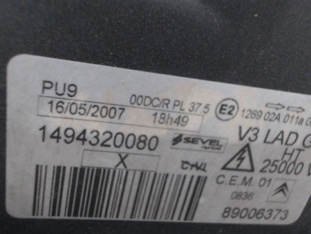 PHARE GAUCHE CITROEN C8