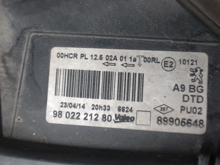 PHARE DROIT PEUGEOT 208
