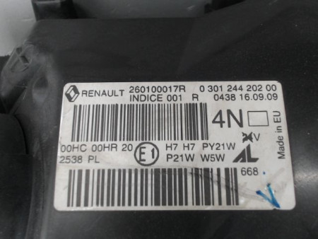 PHARE DROIT RENAULT MEGANE