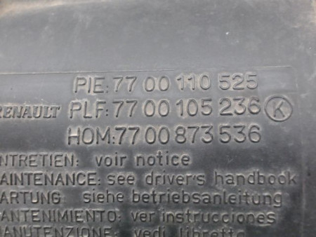 BOITIER FILTRE A AIR RENAULT CLIO